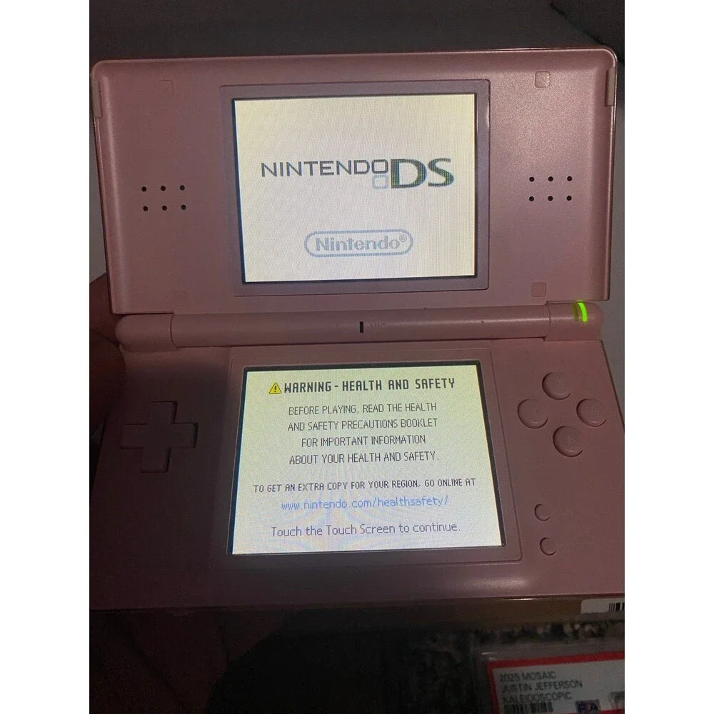 Nintendo DS Lite Coral Pink Handheld Console System Tested Working